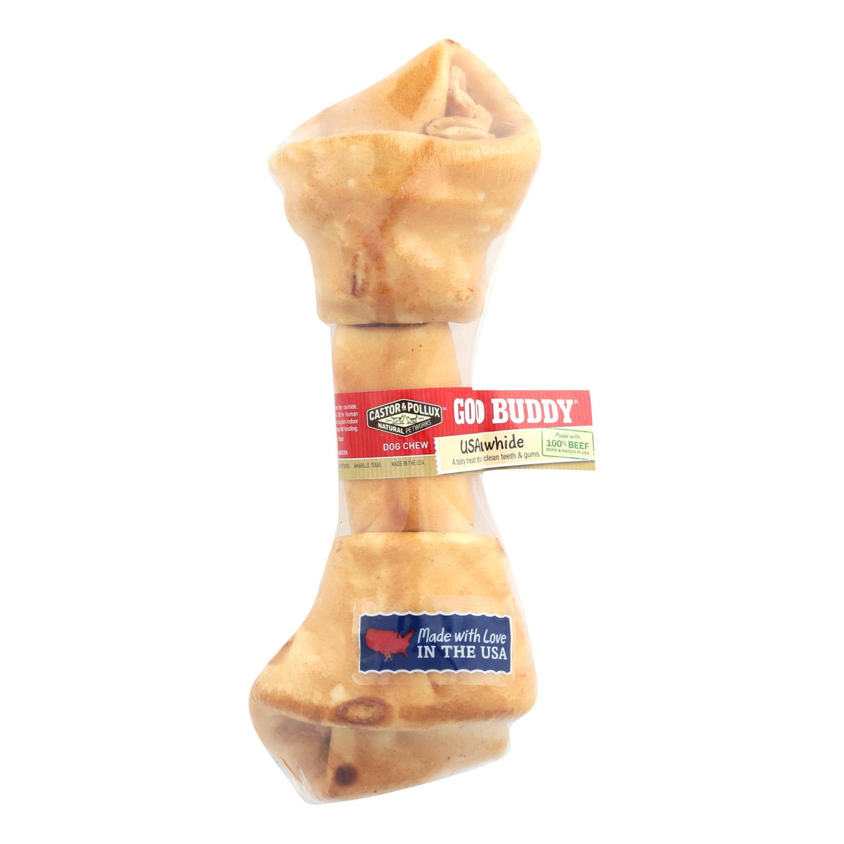 Castor & Pollux Good Buddy Bone Rawhide with Chicken (Pack of 8) - Cozy Farm 