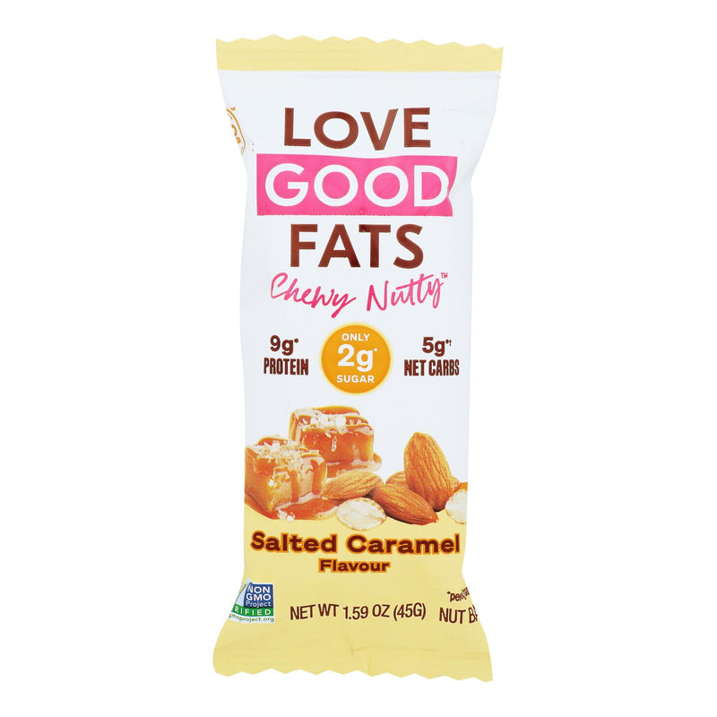 Love Good Fats Bar Salted Caramel Chew Nutty (Pack of 12 - 1.59 Oz.) - Cozy Farm 