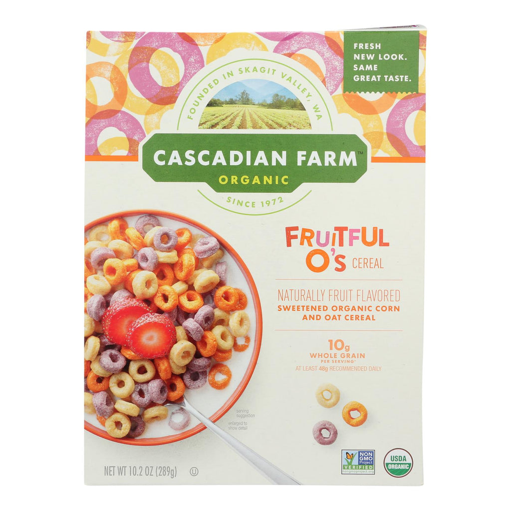 Organic Fruitful Os Cereal (Pack of 10) - Cascadian Farm - 10.2 Oz. - Cozy Farm 
