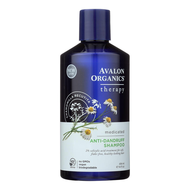 Avalon Anti-Dandruff Shampoo with Pyrithione Zinc for Itchy Scalp and Flakes (14 Oz.) - Cozy Farm 