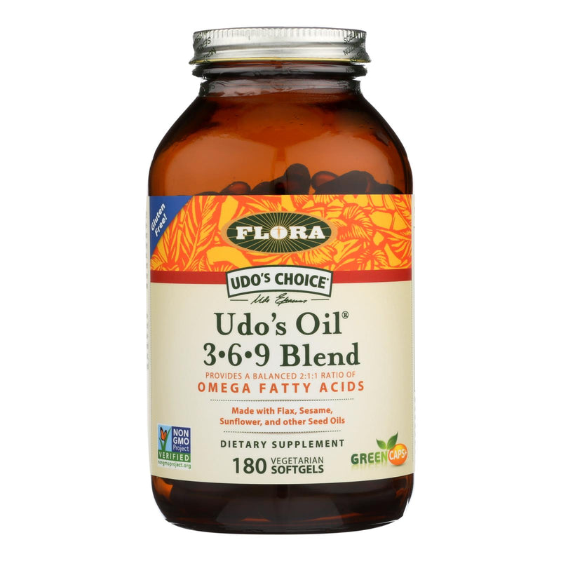Udo's Oil 369 Blend: Essential Fatty Acid Supplement for Health and Wellness (180 Sgels) - Cozy Farm 