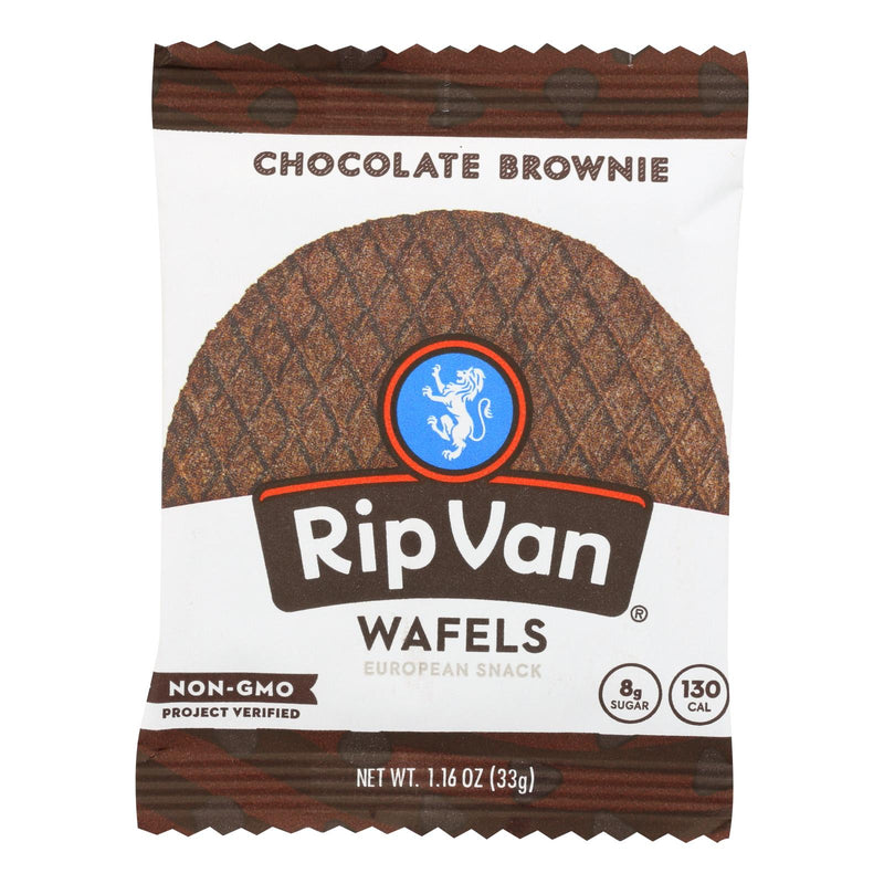 Rip Van Wafels - Chocolate Brownie Wafel (Pack of 12, 1.16 Oz.) - Cozy Farm 