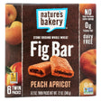 Nature's Bakery Stone-Ground Whole Wheat Fig Bar - Peach Apricot Delight (Pack of 6 - 2 Oz.) - Cozy Farm 
