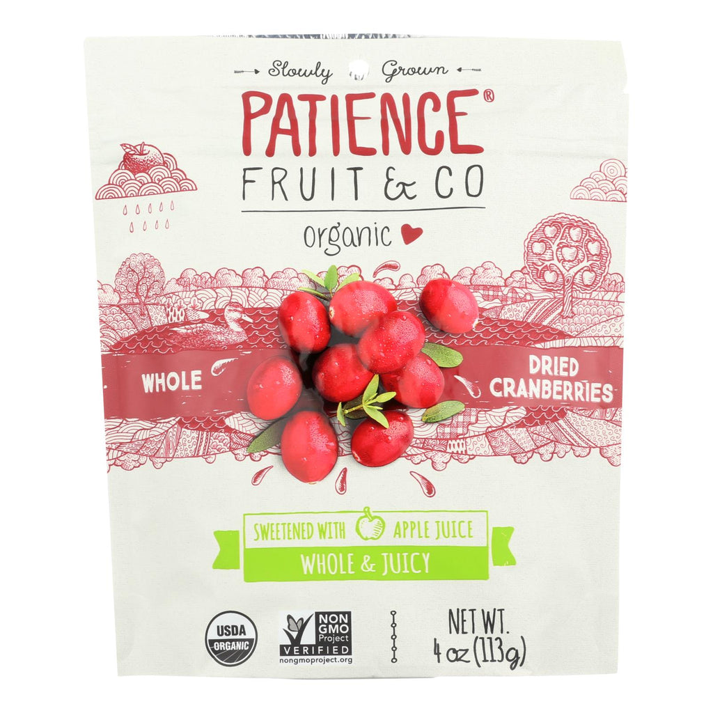 Patience Fruit & Co Whole Cranberries - Dried (Pack of 8 - 4 Oz.) - Cozy Farm 
