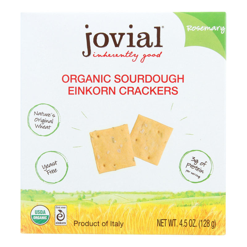 Jovial Einkorn Sourdough Crackers with Rosemary, 10 Pack x 4.5 Oz - Cozy Farm 