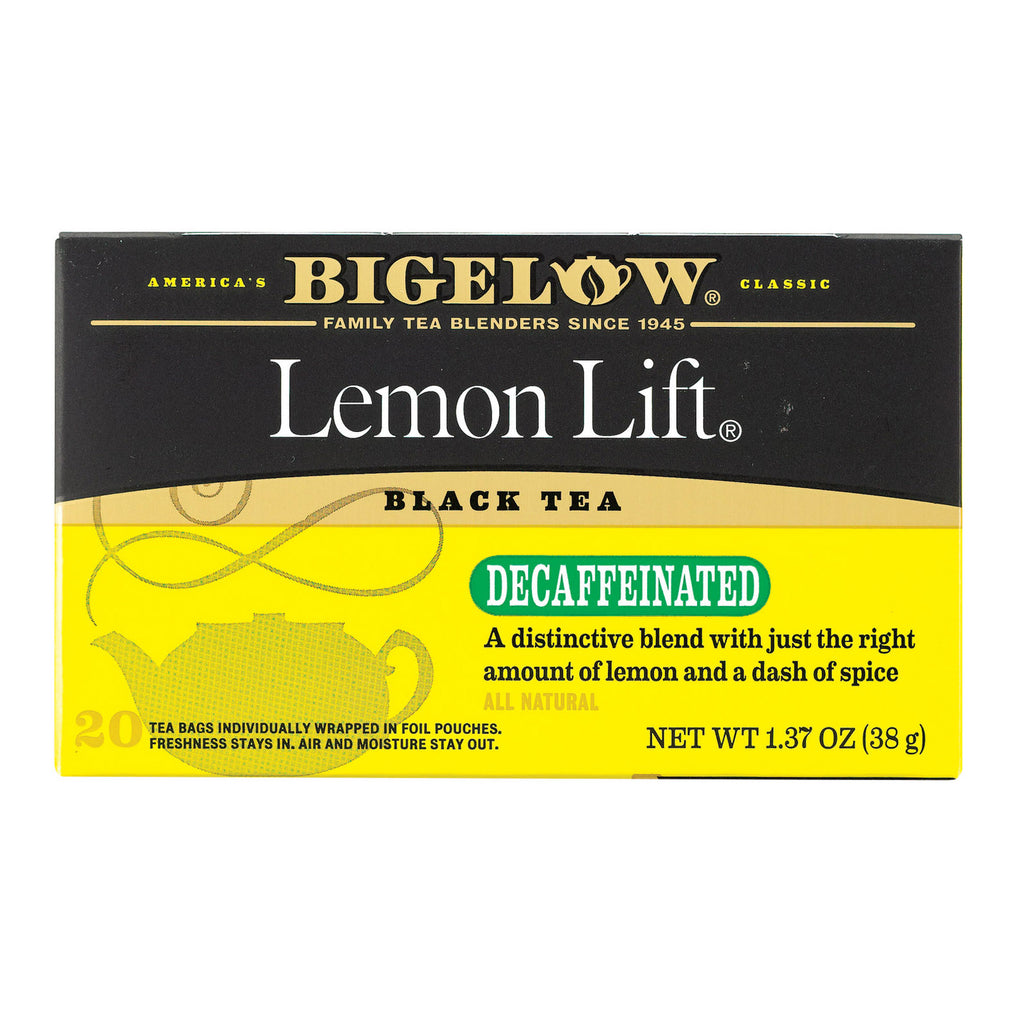 Bigelow Tea Lemon Lift Decaffeinated Black Tea (Pack of 6 - 20 Bags) - Cozy Farm 