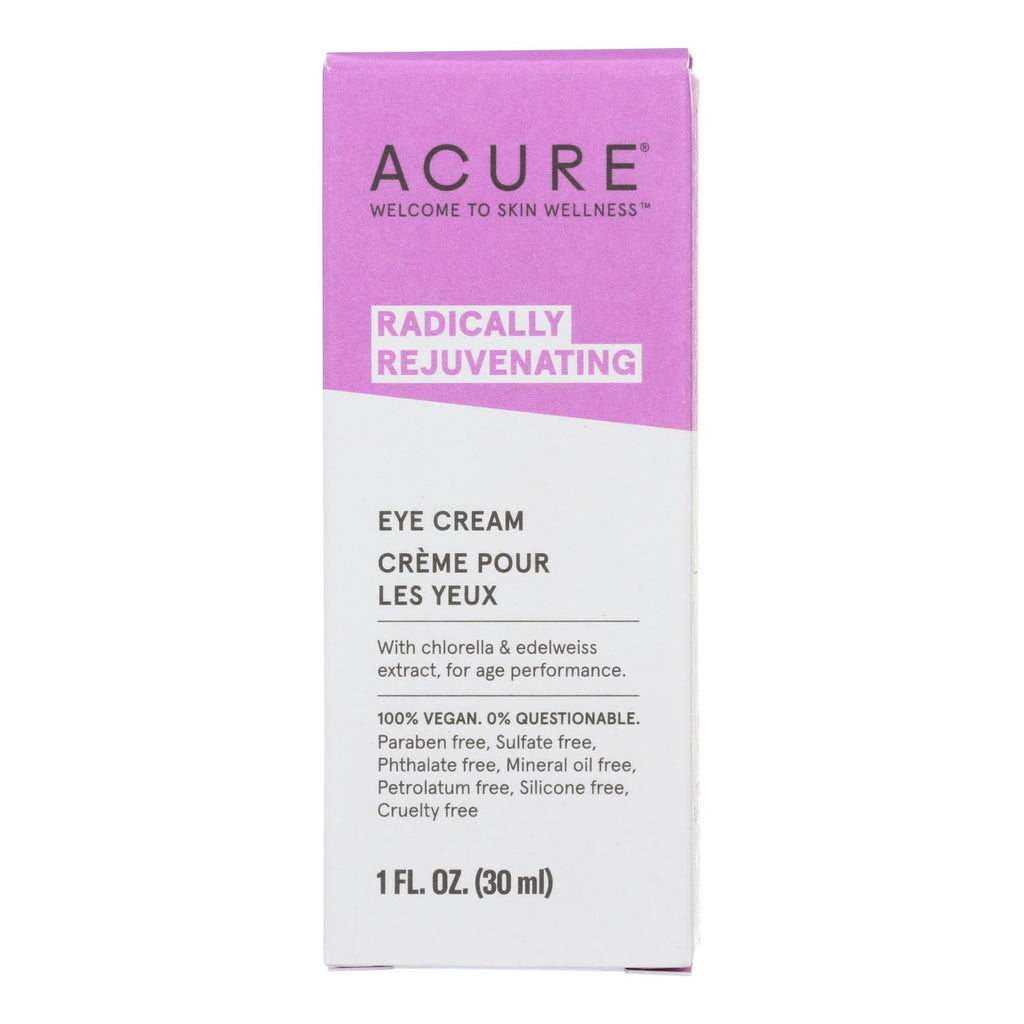 Acure Eye Cream  with Chlorella and Edelweiss Stem Cell Extracts - 0.9 Fl Oz - Cozy Farm 