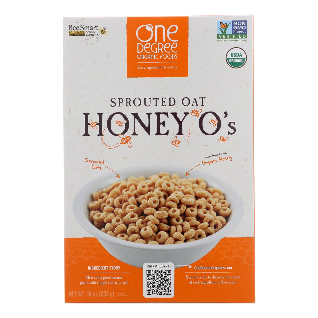 One Degree Organic Foods Cereal - Sprouted Oat Honey Os (Pack of 6 - 10 Oz.) - Cozy Farm 