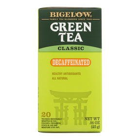 Bigelow Decaf Green Tea Bags (Pack of 6 - 20 Bags) - Cozy Farm 