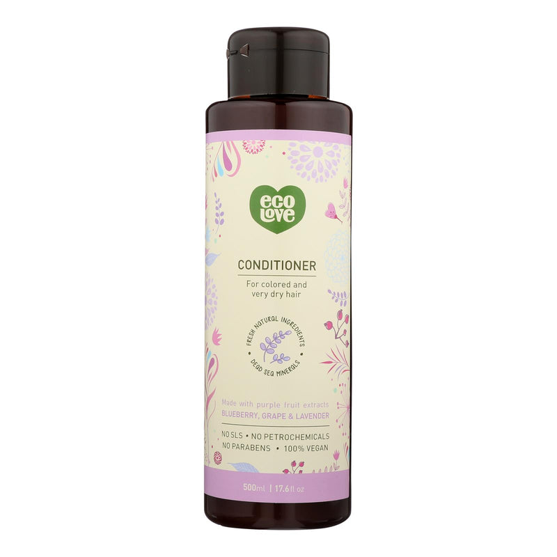 Ecolove Purple Fruit Conditioner for Color-Treated, Dry Hair - 17.6 Fl Oz - Cozy Farm 