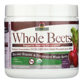 Nature's Answer Whole Beets Root Powder for Heart Health, 6.34 Oz. Jar - Cozy Farm 