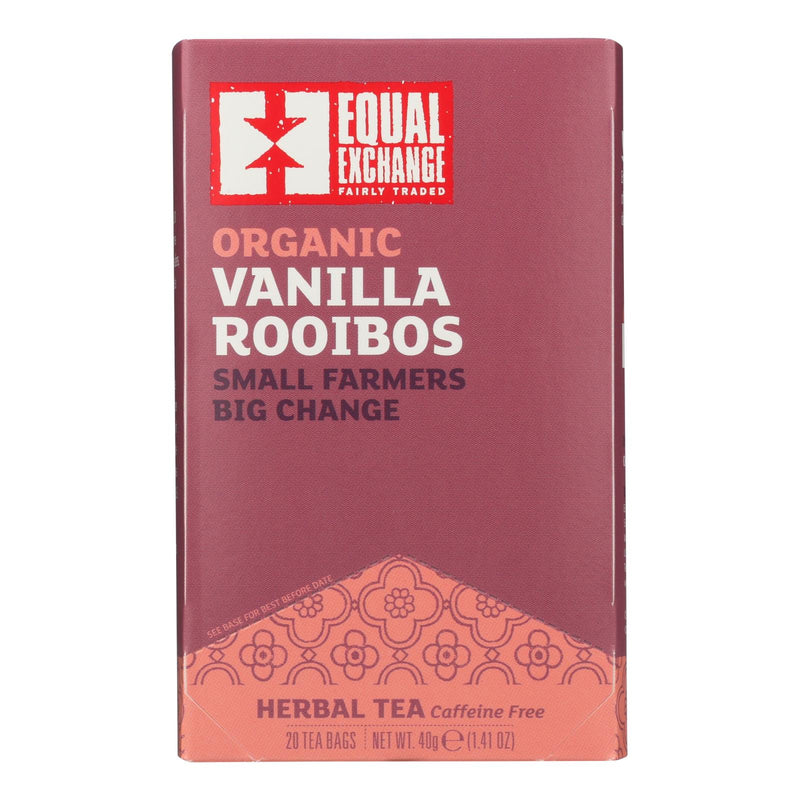 Equal Exchange Organic Vanilla Rooibos Herbal Tea, 6 Packets of 20 Tea Bags - Cozy Farm 
