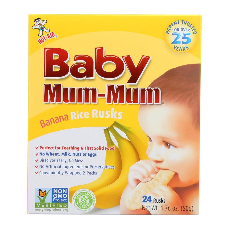 Hot Kid Baby Mum Banana Rice Biscuit - Pack of 6 - 1.76 Oz. - Cozy Farm 
