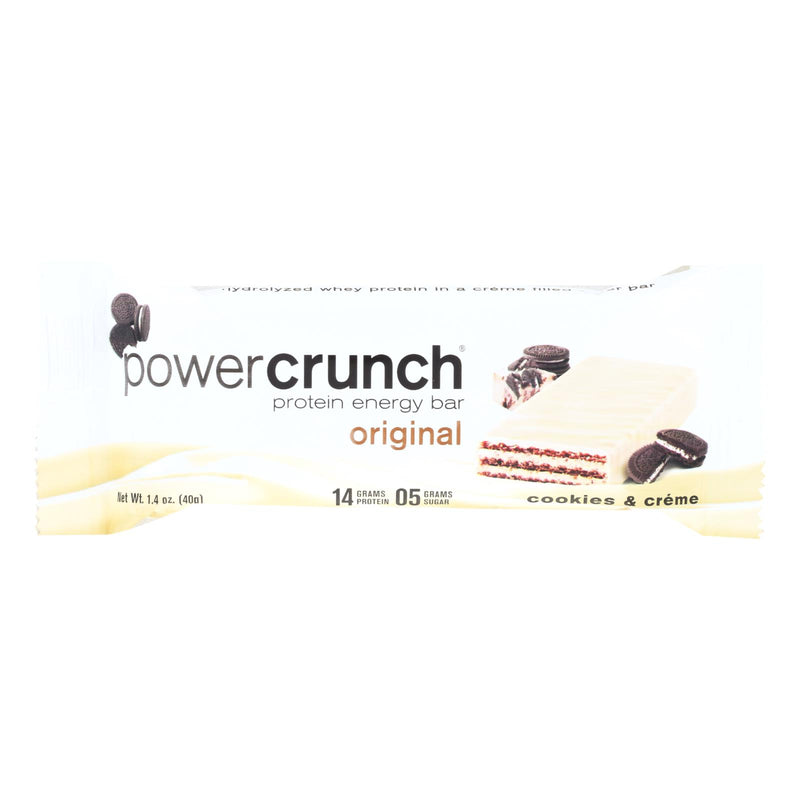 Power Crunch Cookies and Cream Protein Bars - 12 Pack - 1.4 Oz Each - Cozy Farm 