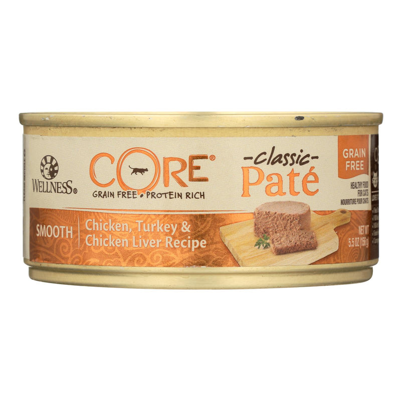 Wellness Pet Products Cat Food - Core Chicken-Turkey & Chicken Liver (Pack of 24) 5.5 Oz. - Cozy Farm 