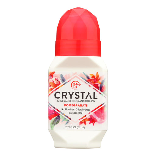 Crystal Essence Mineral Deodorant Roll-On Pomegranate - 2.25 Fl Oz - Cozy Farm 