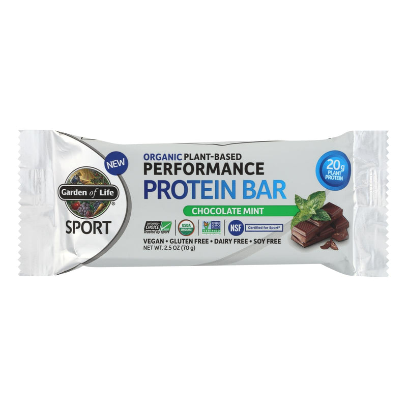 Garden of Life Sport Protein Bar Chocolate Mint (Pack of 12) - 2.46 Oz. - Cozy Farm 