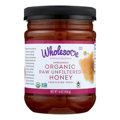Wholesome Organic Raw Honey Liquid Sweetener (16 Oz., Pack of 6) - Cozy Farm 