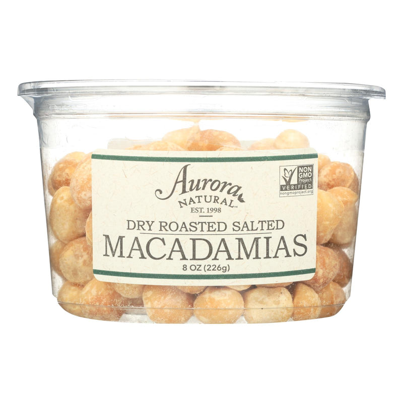 Aurora Natural Products - Dry Roasted Salted Macadamias (Pack of 12) - 8 Oz. - Cozy Farm 