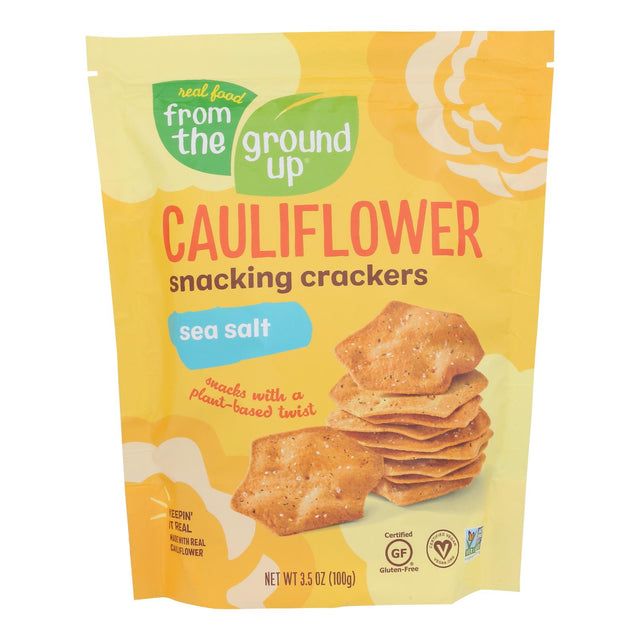 From The Ground Up Sea Salt Snacking Crackers, 6 x 3.5 Oz. - Cozy Farm 