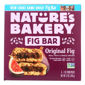 Nature's Bakery Stone-Ground Whole Wheat Fig Bars - Original, 2 Oz., Pack of 6 - Cozy Farm 