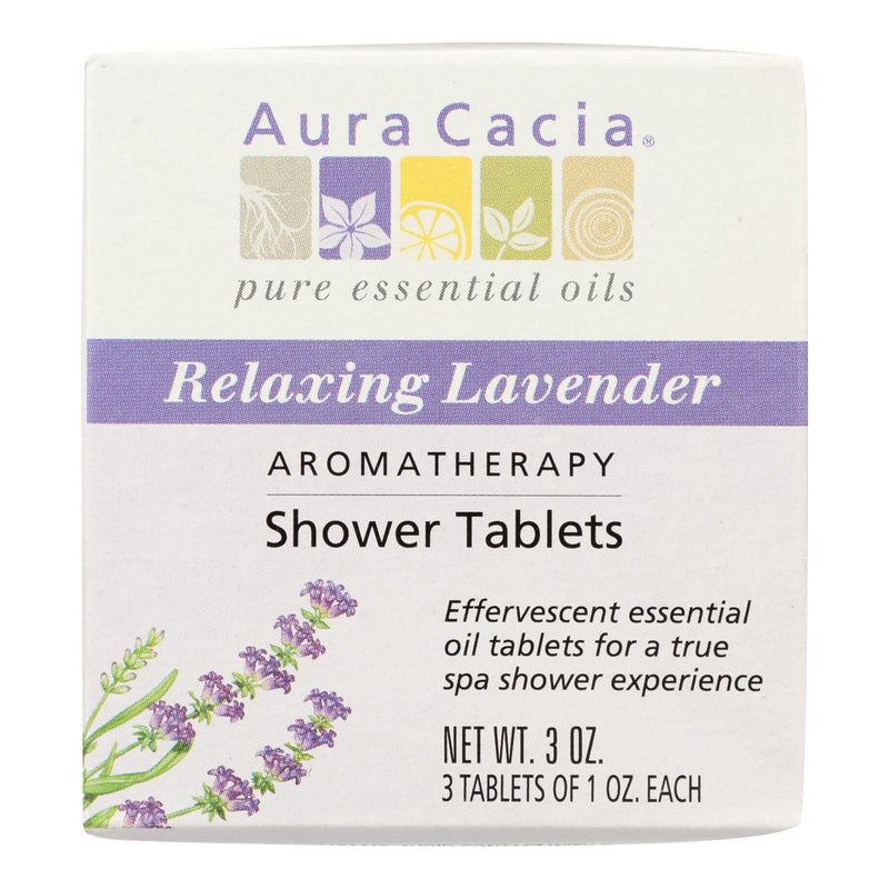Aura Cacia Relaxing Lavender Aromatherapy Shower Tablets (Pack of 3) - Cozy Farm 