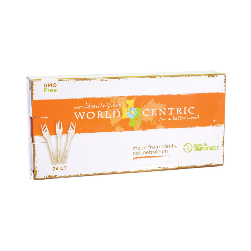 World Centric Corn Starch Fork (Pack of 12 - 24 Count) - Cozy Farm 