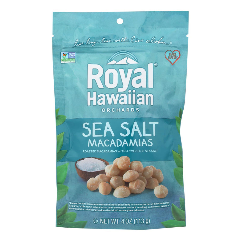 Royal Hawaiian Orchards Macadamias, Sea Salt (Pack of 6 - 4 Oz.) - Cozy Farm 