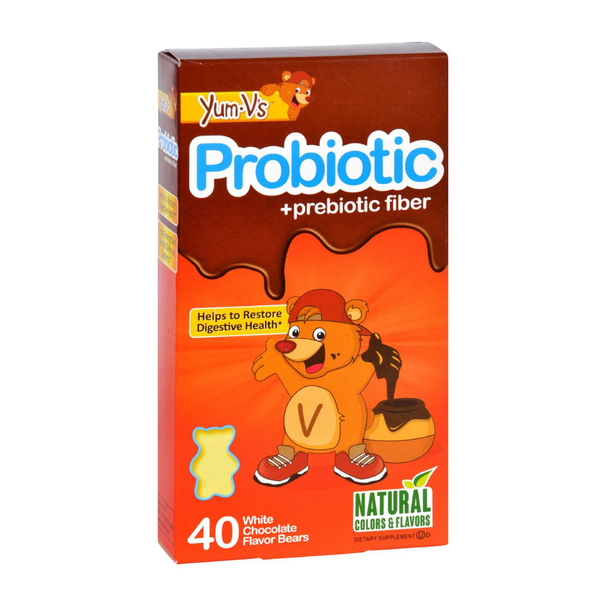 Yum V's Vanilla Probiotic Plus Prebiotic Fiber (40 Bears) - Cozy Farm 