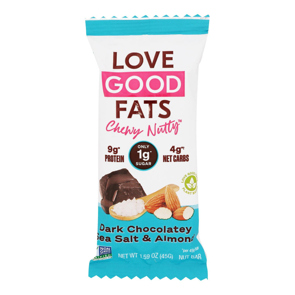 Love Good Fats Bar Dark Chocolate Sea Salt Almond (Pack of 12 - 1.59 Oz.) - Cozy Farm 