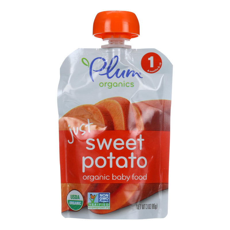 Plum Organics Just Veggie Baby Food - Sweet Potato (Pack of 6 - 3 Oz.) - Cozy Farm 