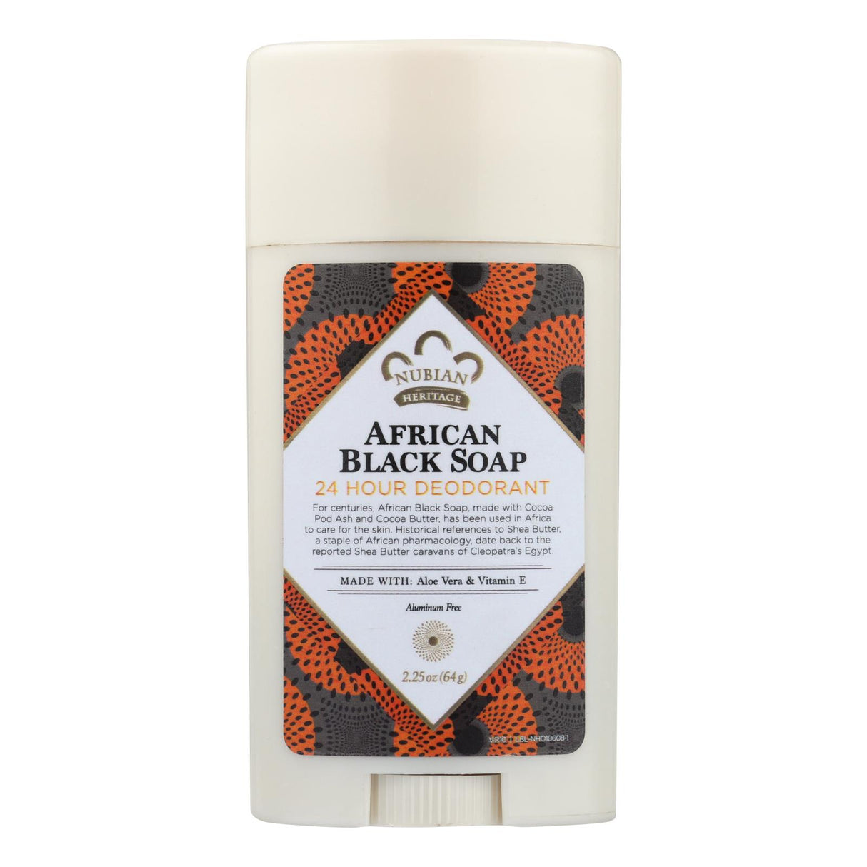 Nubian Heritage Long-Lasting African Black Soap Deodorant (2.25 Oz) - Cozy Farm 