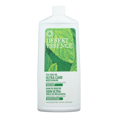 Desert Essence Extra Strength Tea Tree Oil & Peppermint Mouthwash (Pack of 16 Oz) - Cozy Farm 