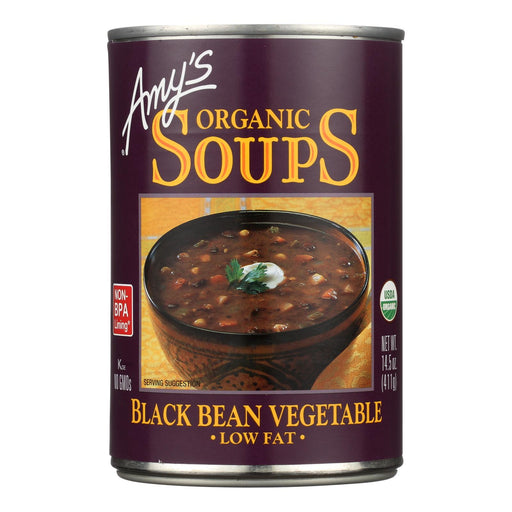 Amy's Organic Low-Fat Black Bean Soup, Pack of 12, 14.5 Oz. Each - Cozy Farm 