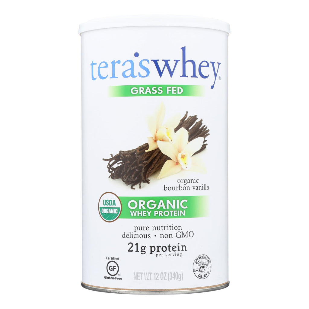 Organic Teras Whey Protein Powder  - Bourbon Vanilla Flavor - 12 oz. - Cozy Farm 