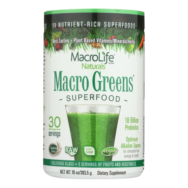 Macro Greens Superfood Powder for Daily Nutrition and Energy | 10 Oz. - Cozy Farm 