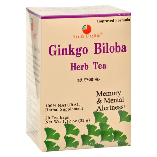 Health King Ginkgo Biloba Tea, Herbal - 20 Tea Bags - Cozy Farm 