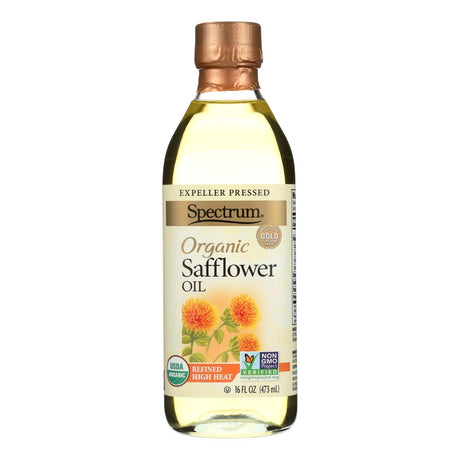 Spectrum Naturals High Heat Refined Organic Safflower Oil (16 Fl Oz., Pack of 12) - Cozy Farm 