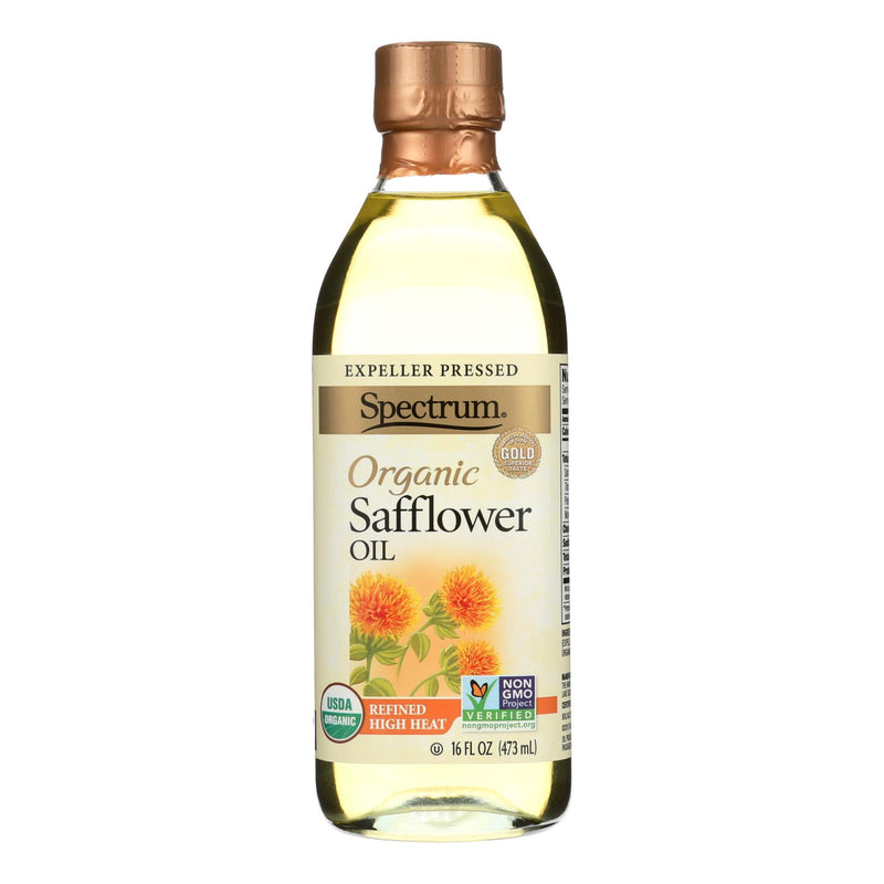 Spectrum Naturals High Heat Refined Organic Safflower Oil (16 Fl Oz., Pack of 12) - Cozy Farm 