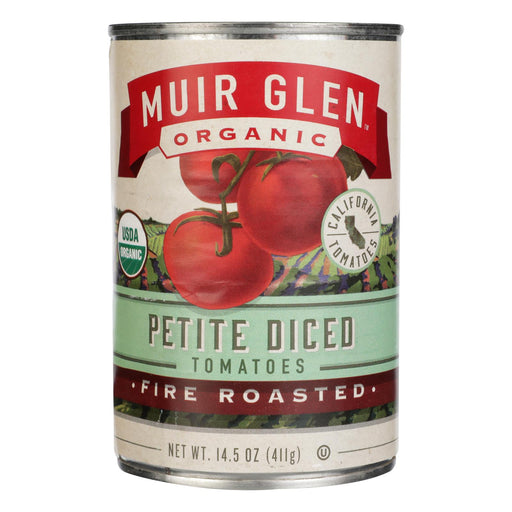 Muir Glen Fire-Roasted Diced Petite Tomatoes, 14.5 Oz. (Pack of 12) - Cozy Farm 