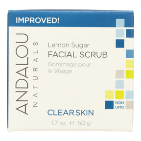 Andalou Naturals Clarifying Facial Scrub with Exfoliating Lemon Sugar, 1.7 Fl Oz - Cozy Farm 