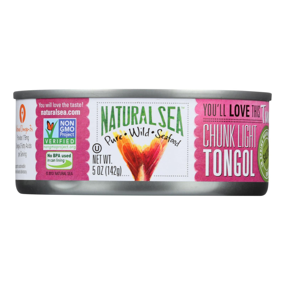 Natural Sea Tongue Tuna Chunk Light Wild Salted (12 - 5 Oz. Cans) - Cozy Farm 