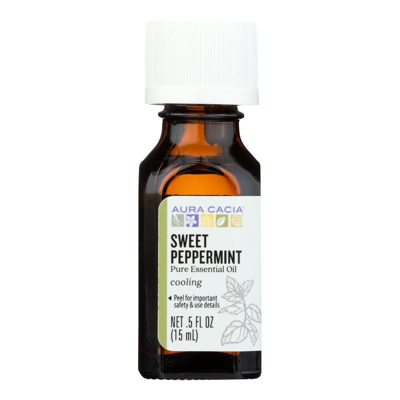 Aura Cacia Peppermint Essential Oil - 0.5 Fl Oz - Cozy Farm 