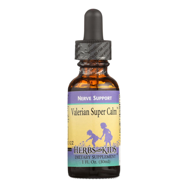 Herbs for Kids Valerian Super Calm 1 Fl Oz: Nerve Support Dietary Supplement | Promotes Normal Activity and Sleep - Cozy Farm 