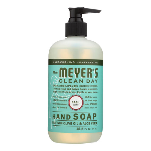 Mrs. Meyer's Clean Day Basil Scented Liquid Hand Soap, Pack of 6, 12.5 Oz. per Bottle - Cozy Farm 