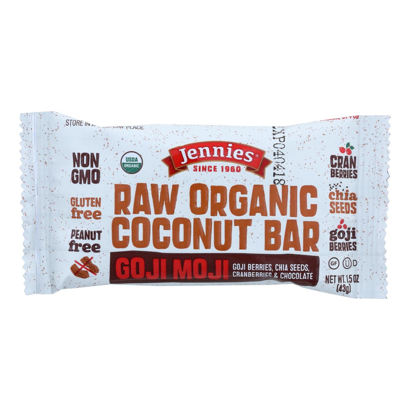 Jennie's Organic Goji Moji Raw Coconut Bar (Pack of 12 - 1.5 Oz.) - Cozy Farm 