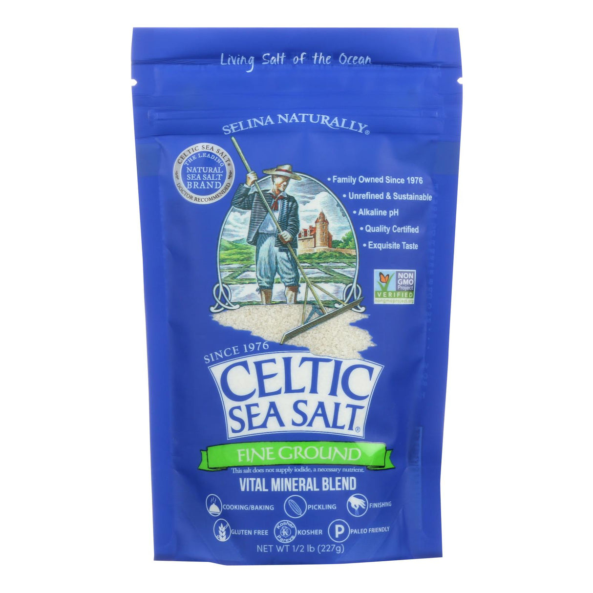 Celtic Sea Salt Fine Ground (Pack of 6 - 2 lb.) - Cozy Farm 