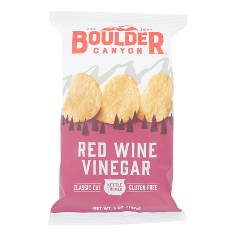 Boulder Canyon Kettle Chips Red Wine Vinegar (12 - 5 Oz. Bags) - Cozy Farm 