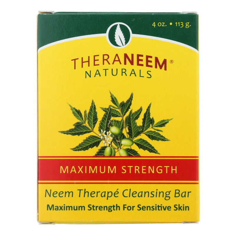 Theraneem Naturals Neem Therape Cleansing Bar, Maximum Strength, 4 Oz., 3 Bars - Cozy Farm 