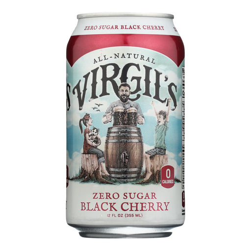 Virgil's Rootbeer Zero Sugar Black Cherry (Pack of 4 - 6/12 Fz) - Cozy Farm 